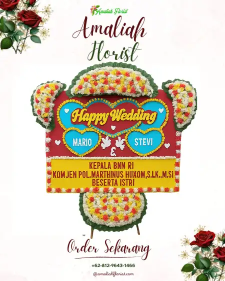 Papan Bunga Pernikahan Sidarata